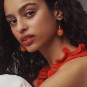 New! Cherry Drop Earrings in Peach 🍑